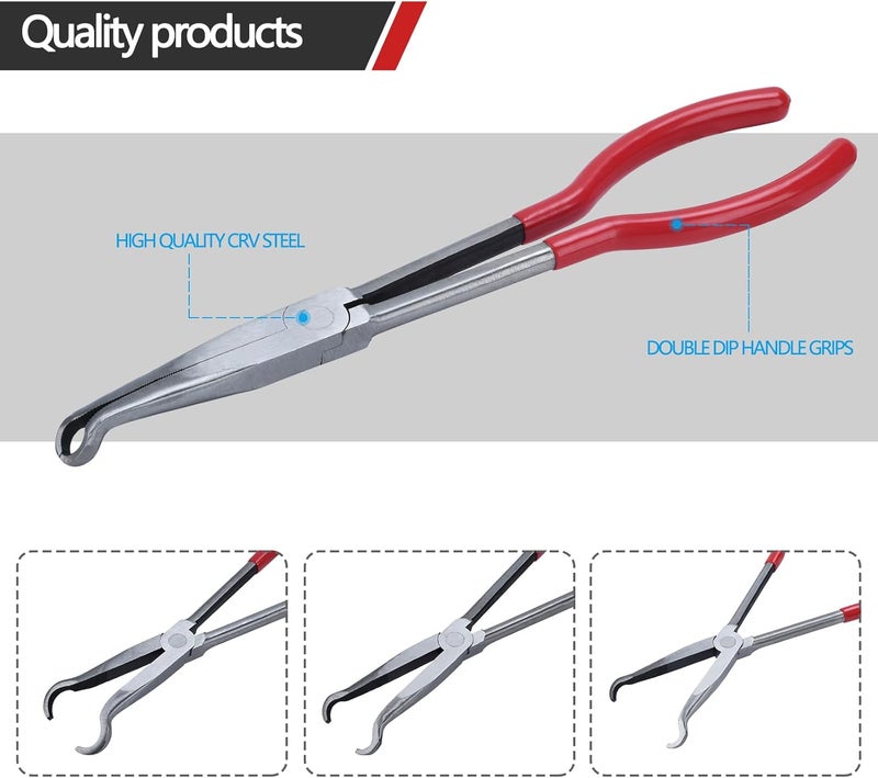MFBJXC 3 Pieces 11'' Long Nose Pliers Set, Cricle Plier O-shape Tip Craft Repairing Tool(0.2/0.5/0.7in) - Image 3